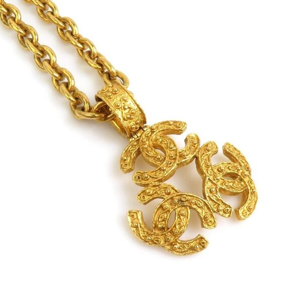 CHANEL Gold Logo Necklace - Picture 1 of 5